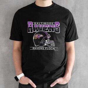 Baltimore Ravens Flock Helmet T-Shirt